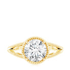 Man Made Diamond Engagement Ring With Split Shank Lab - ( EF-VS ) - Rosec Jewels