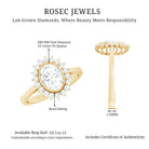 Rosec Jewels-Oval Cut Lab Grown Diamond Halo Engagement Ring in Bezel Setting