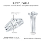 Rosec Jewels-Lab Grown Diamond Trio Wedding Ring Set For Bride
