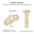 Rosec Jewels-Lab Grown Diamond Trio Wedding Ring Set For Bride
