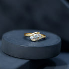 Certified Diamond 3 Stone Promise Ring Lab - ( EF-VS ) - Rosec Jewels