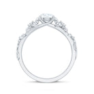 Certified 1 Ct Lab Grown Diamond Nature Engagement Ring Lab - ( EF-VS ) - Rosec Jewels