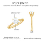 Rosec Jewels-Brilliant Cut Lab Grown Diamond Solitaire Engagement Ring With 6 Prongs