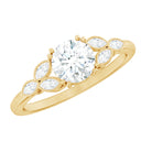 Rosec Jewels-Certified 6 MM Round Diamond Promise Engagement Ring For Her