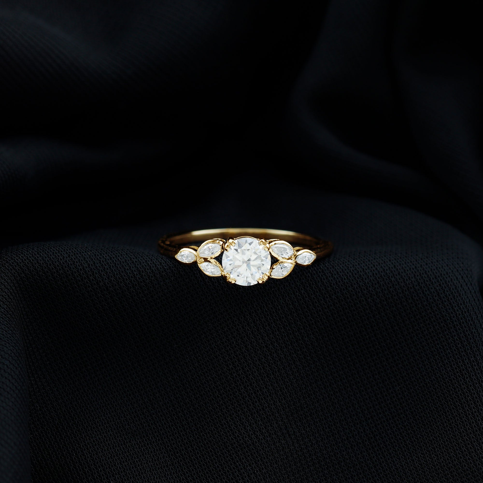 Rosec Jewels-Certified 6 MM Round Diamond Promise Engagement Ring For Her