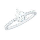 Rosec Jewels-1 CT Pear Cut Man Made Diamond Engagement Ring