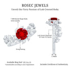 Rosec Jewels-Certified Lab Grown Ruby Diamond Vine Engagement Ring