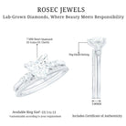 Rosec Jewels-Certified Lab Grown Diamond 7MM Heart Bridal Ring Set