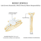 Rosec Jewels-Certified Lab Grown Diamond 7MM Heart Bridal Ring Set