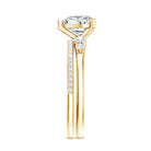 1.2 Carat Certified Lab Grown Diamond Heart Bridal Ring Set Lab - ( EF-VS ) - Rosec Jewels