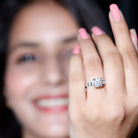 Rosec Jewels-3 Carat IGI Certified Lab Grown Diamond Cushion Cut Engagement Ring with Side Stones