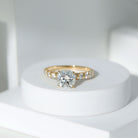 Rosec Jewels-IGI Certified 2 Carat Cushion Cut Lab Grown Diamond Engagement Ring with Side Stones