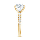 Rosec Jewels-IGI Certified 4 Carat Lab Grown Diamond Cushion Cut Engagement Ring Side Stones