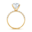 Rosec Jewels-5 Carat Cushion Cut Lab Diamond Huge Engagement Ring with IGI Certificate