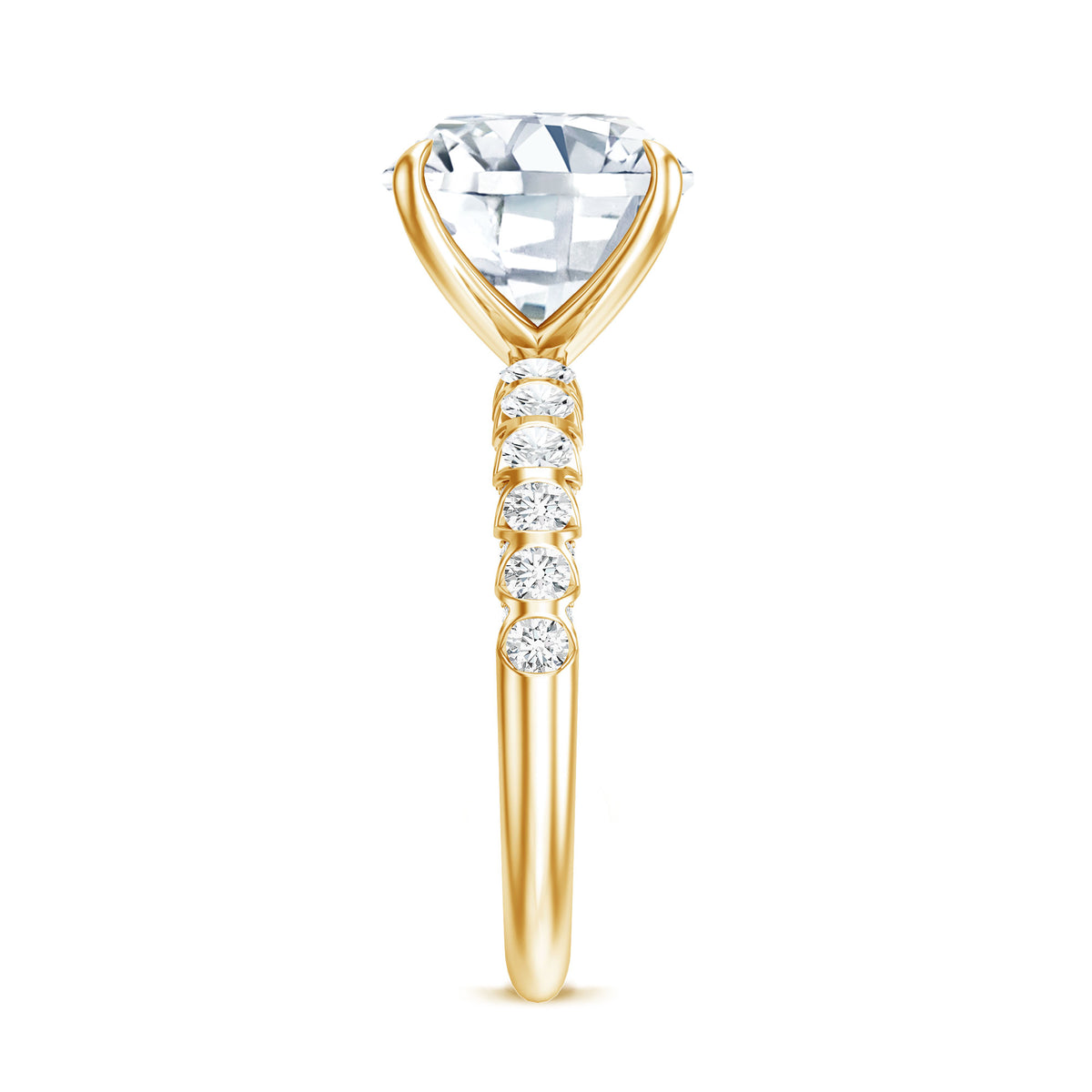 Rosec Jewels-5 Carat Cushion Cut Lab Diamond Huge Engagement Ring with IGI Certificate