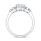 2 Carat Oval Lab Grown Diamond Three Stone Engagement Ring with IGI Certificate Lab - ( E-VS1 ) - Rosec Jewels