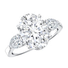 Rosec Jewels-3 Carat Oval Lab Created Diamond Engagement Ring with IGI Certificate