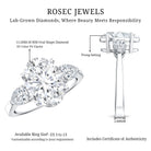 Rosec Jewels-3 Carat Oval Lab Created Diamond Engagement Ring with IGI Certificate