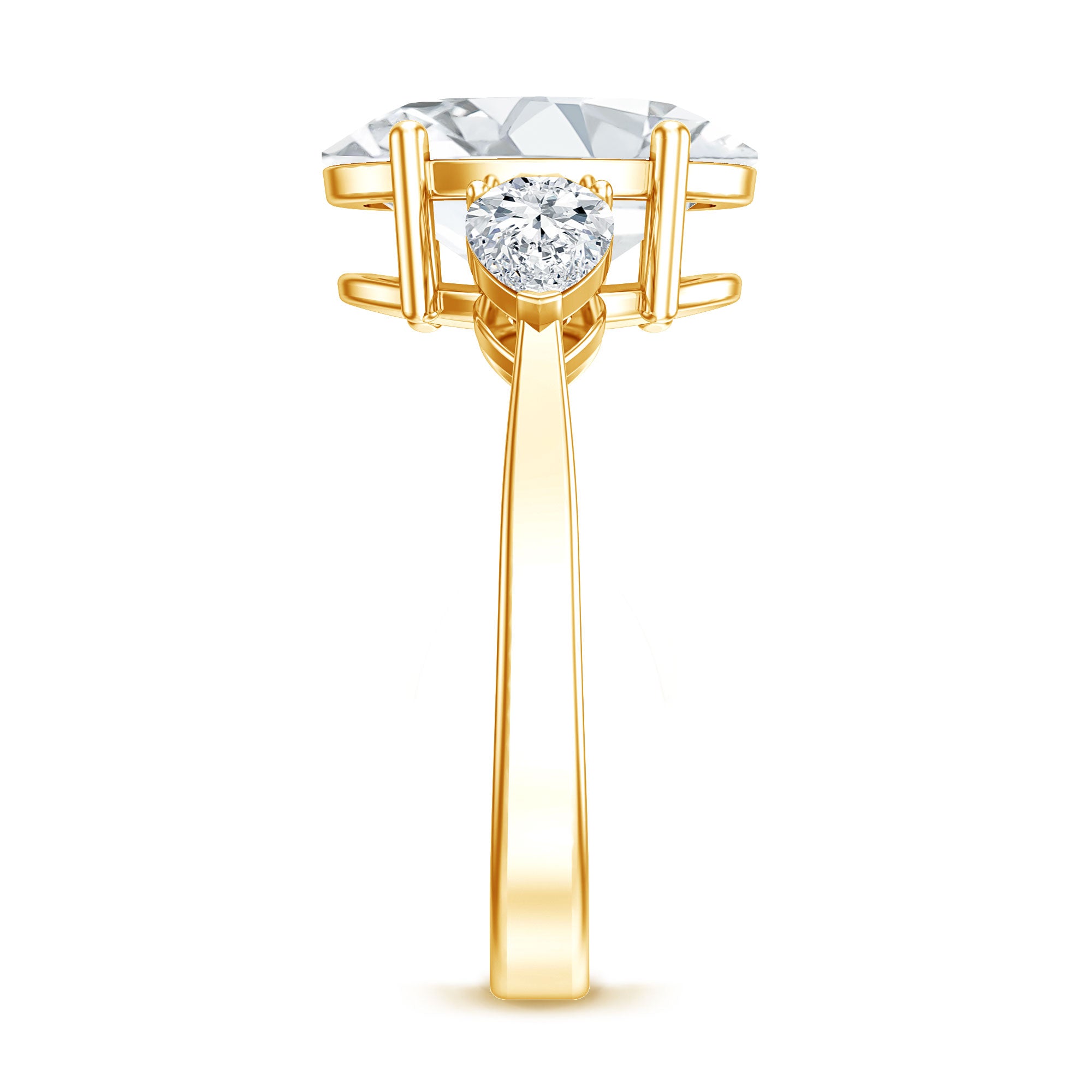 Rosec Jewels-3 Carat Oval Lab Created Diamond Engagement Ring with IGI Certificate
