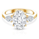 Rosec Jewels-3 Carat Oval Lab Created Diamond Engagement Ring with IGI Certificate
