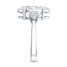 Rosec Jewels-4 Carat Oval Lab Grown Diamond Three Stone Engagement Ring IGI Certified