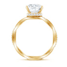 Rosec Jewels-IGI Certified Oval Shape Lab Grown Diamond Infinity Band Engagement Ring 3 Carat