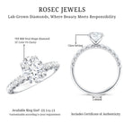 Rosec Jewels-Oval 2 Carat Lab Grown Diamond Solitaire Engagement Ring IGI Certified