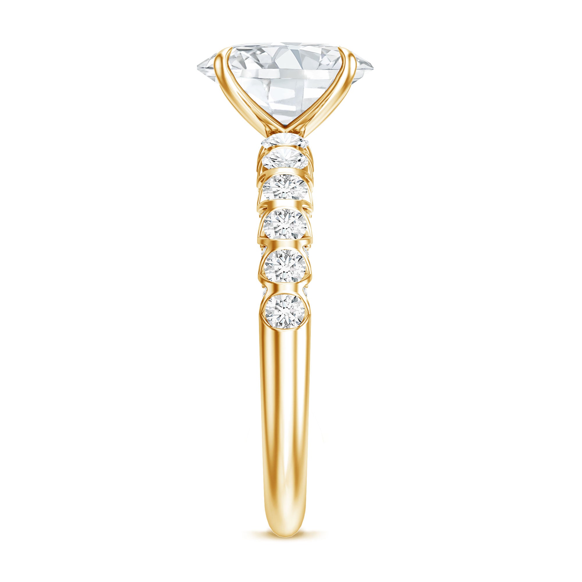 Rosec Jewels-Oval 2 Carat Lab Grown Diamond Solitaire Engagement Ring IGI Certified