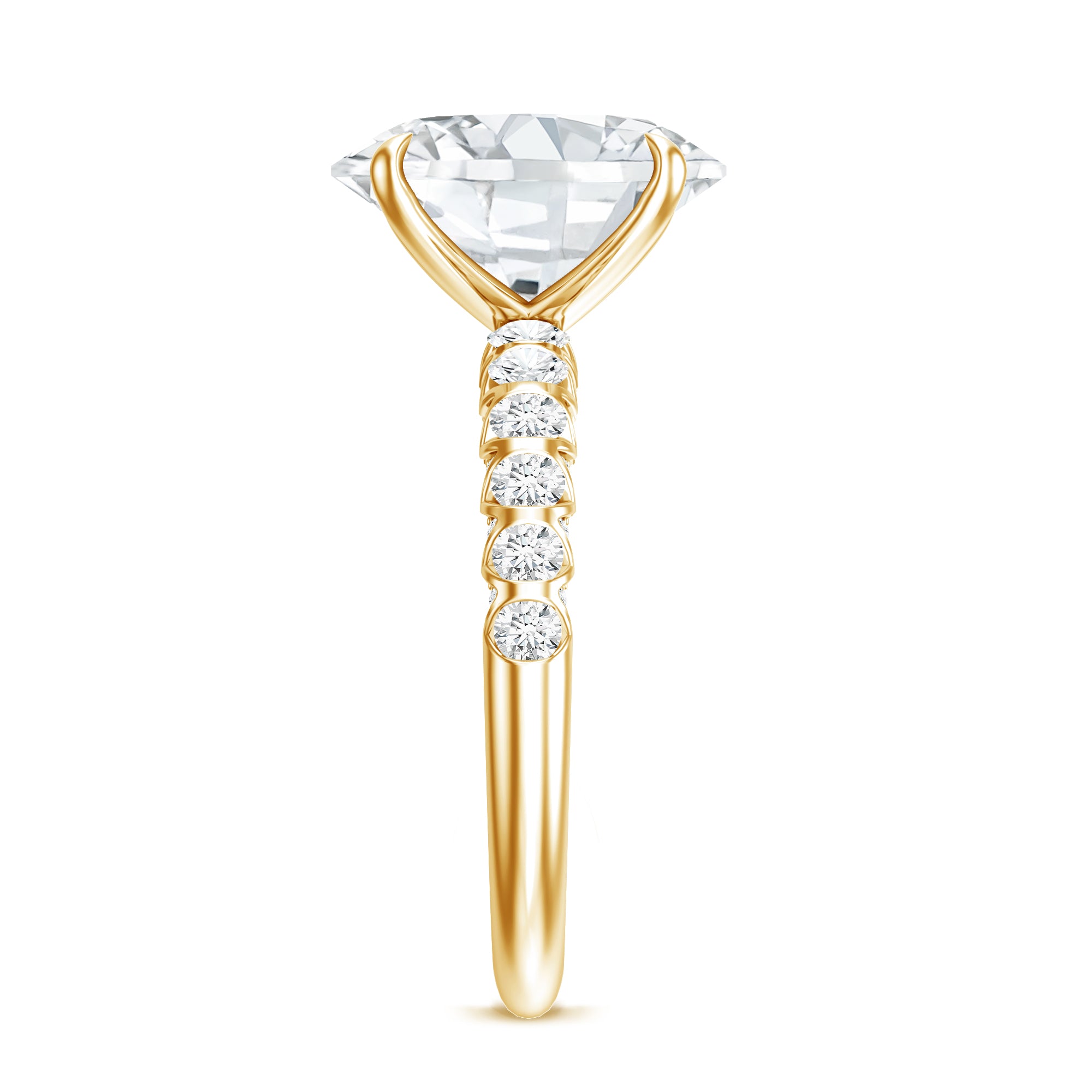 Rosec Jewels-Lab Grown Diamond Oblong Engagement Ring 3 Carat with IGI Certificate