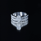 Oval Shaped 1 Carat Lab Grown Diamond Bridal Ring Set with IGI Certificate Lab - ( E-VS1 ) - Rosec Jewels