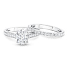 Rosec Jewels-IGI Graded 2 Carat Lab Grown Diamond Oval Engagement Ring Set