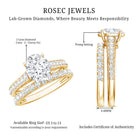 Rosec Jewels-IGI Graded 2 Carat Lab Grown Diamond Oval Engagement Ring Set