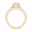 Rosec Jewels-IGI Graded 2 Carat Lab Grown Diamond Oval Engagement Ring Set
