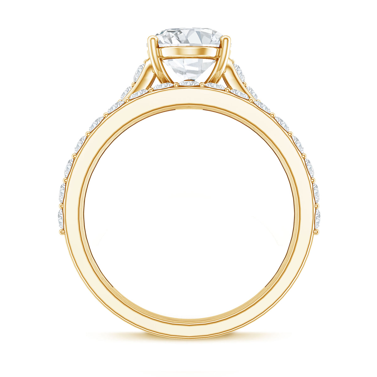 Rosec Jewels-IGI Graded 2 Carat Lab Grown Diamond Oval Engagement Ring Set