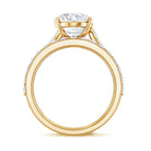 Rosec Jewels-3 Carat IGI Certified Lab Grown Diamond Oval Wedding Ring Set for Her