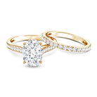 Rosec Jewels-3 Carat IGI Certified Lab Grown Diamond Oval Wedding Ring Set for Her