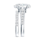 Rosec Jewels-IGI Graded 4 Carat Lab Grown Diamond Oval Wedding Ring Set for Women