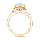 Rosec Jewels-IGI Graded 4 Carat Lab Grown Diamond Oval Wedding Ring Set for Women