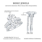 IGI Certified Lab Grown Diamond 5 Carat Oval Engagement Ring with Wedding Band Lab - ( E-VS1 ) - Rosec Jewels