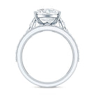 Rosec Jewels-IGI Certified Lab Grown Diamond 5 Carat Oval Engagement Ring with Wedding Band