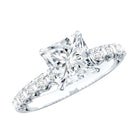 2 Carat IGI Certified Lab Grown Diamond Princess Cut Engagement Ring Lab - ( E-VS1 ) - Rosec Jewels