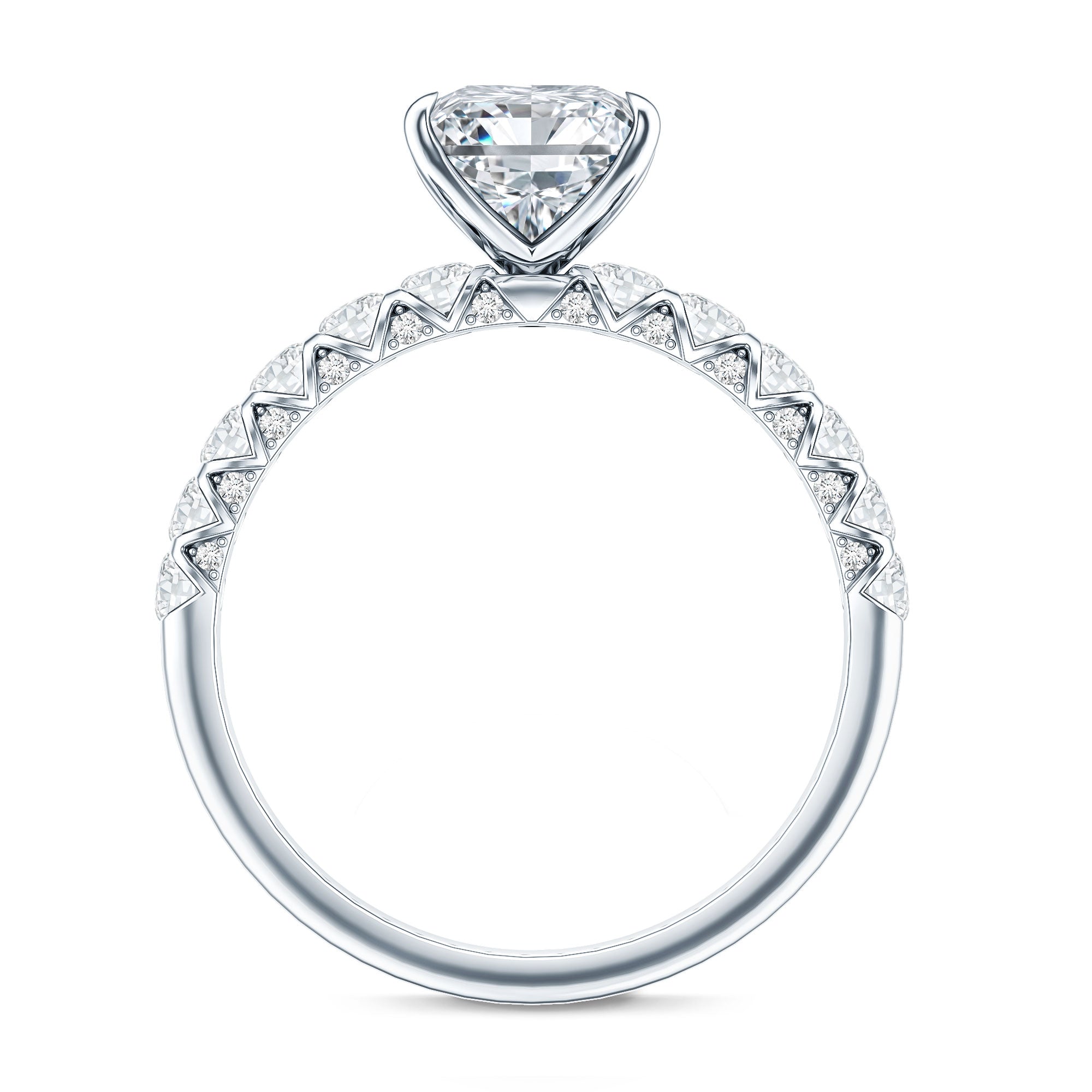 Rosec Jewels-2 Carat IGI Certified Lab Grown Diamond Princess Cut Engagement Ring