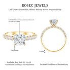 2 Carat IGI Certified Lab Grown Diamond Princess Cut Engagement Ring Lab - ( E-VS1 ) - Rosec Jewels