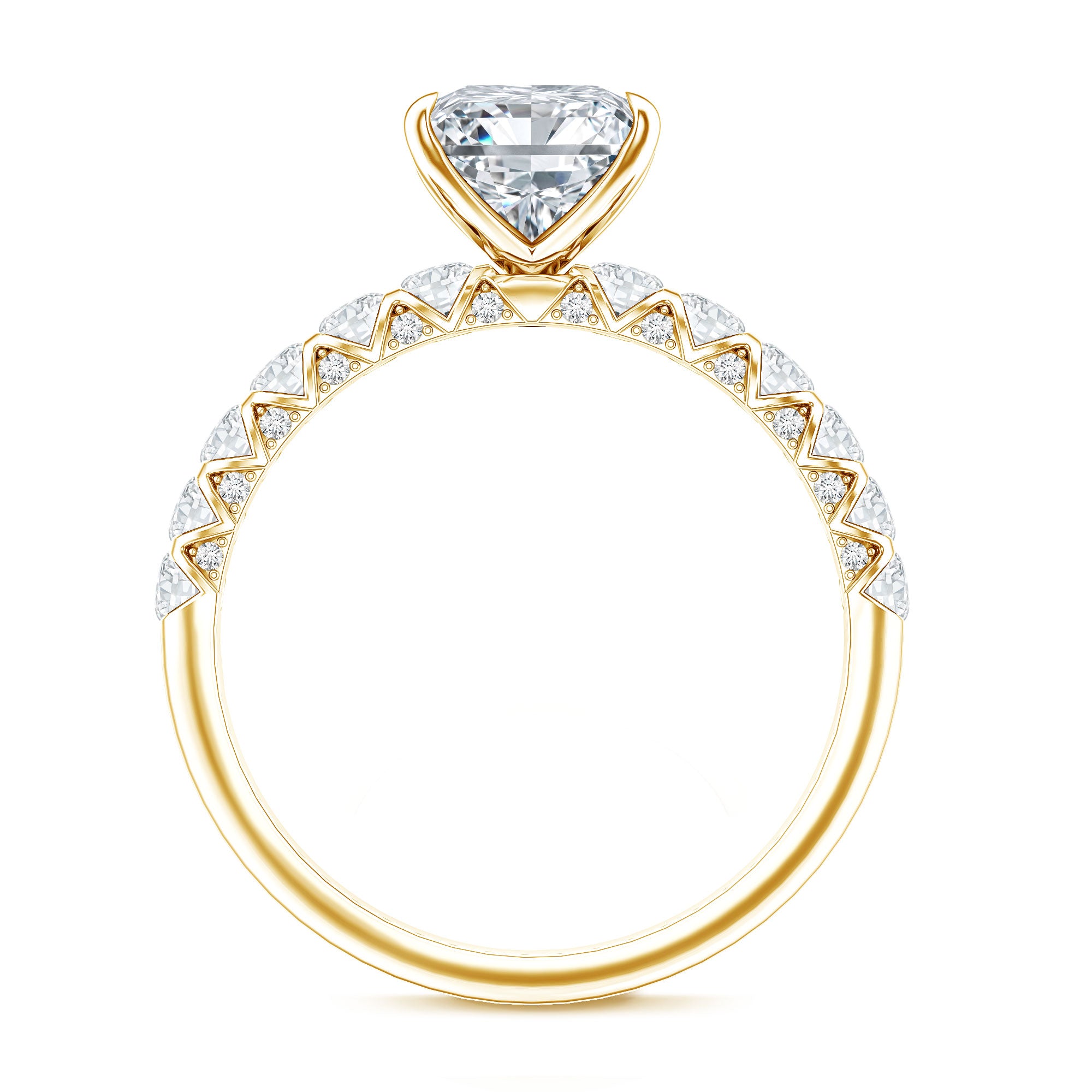 Rosec Jewels-2 Carat IGI Certified Lab Grown Diamond Princess Cut Engagement Ring