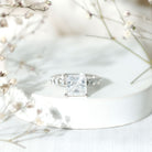 Rosec Jewels-IGI Certified Lab Grown Diamond 3 Carat Square Cut Engagement Ring