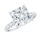 Princess Cut Lab Grown Diamond 4 Carat Engagement Ring IGI Certified Lab - ( E-VS1 ) - Rosec Jewels