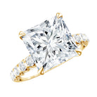 Princess Cut 5 Carat Lab Grown Big Diamond Engagement Ring IGI Certified Lab - ( E-VS1 ) - Rosec Jewels
