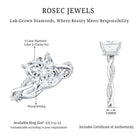 Princess Cut 4 Carat Lab Grown Diamond Braided Engagement Ring IGI Certified Lab - ( E-VS1 ) - Rosec Jewels