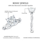 Rosec Jewels-Princess Cut 4 Carat Lab Grown Diamond Braided Engagement Ring IGI Certified