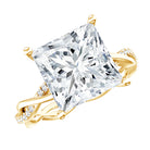 Rosec Jewels-IGI Certified 5 Carat Princess Cut Lab Grown Diamond Huge Engagement Ring with Braided Band